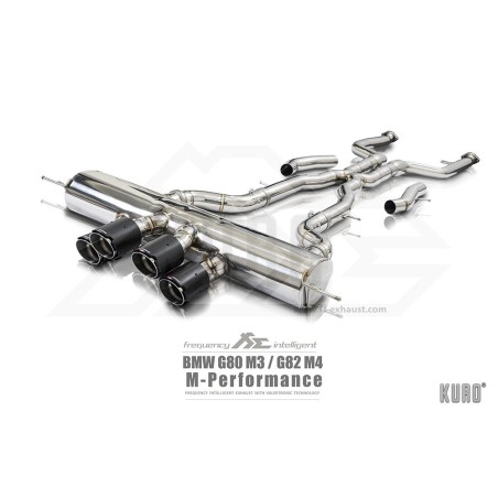 Fi EXHAUST BMW M3/M4 G80/G81/G82 Cat-back Center Exit + Carbon Diffuser