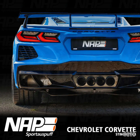 NAP Sportauspuff Chevrolet Corvette C8 Stingray (EU) Exhaust system + Diffuser
