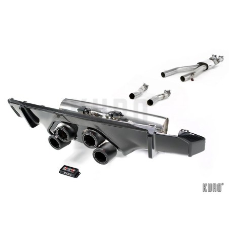 Quicksilver BMW M3/M4 G80/G81/G82 Center Exit Sound Architect + CarbonWurks Diffuser