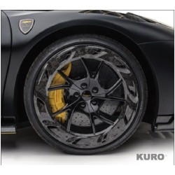 MANSORY 296 — YT.5 W pełni Kute felgi z karbon splitter Czarny błyszczący