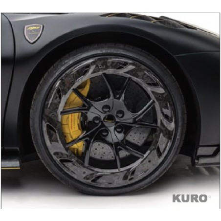 MANSORY 296 — YT.5 W pełni Kute felgi z karbon splitter Czarny błyszczący