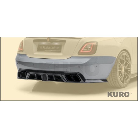 MANSORY Ghost Series II — Tylny zderzak z widoczny karbon dyfuzor z światło stop