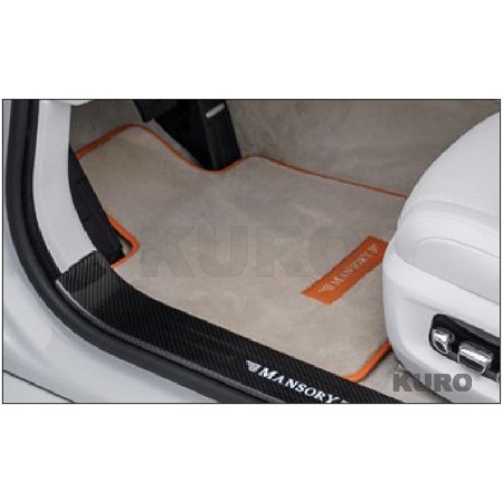 MANSORY Ghost II — Ekskluzywne welurowe dywaniki – obszycie skórą
