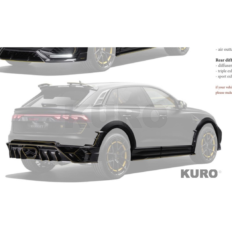 MANSORY RSQ8 25 — MANSORY Zestaw nadwozia II. środkowy exhausts