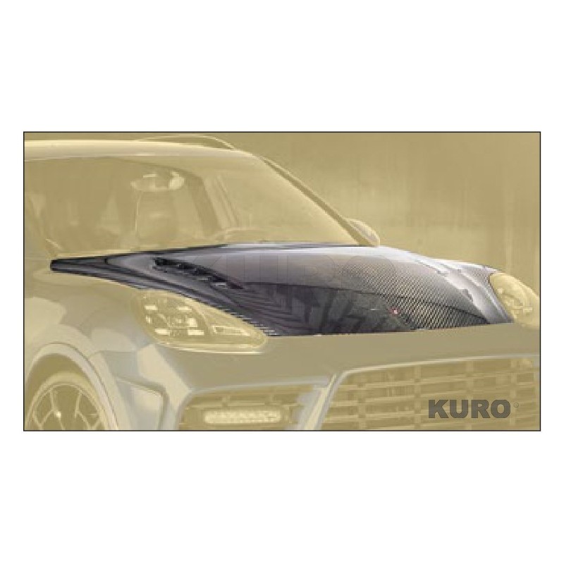MANSORY Cayenne 2015 — Maska silnika, widoczny karbon