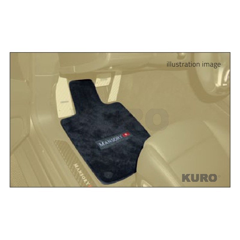 MANSORY Taycan — Welur dywaniki podłogowe - z skóra obszycie