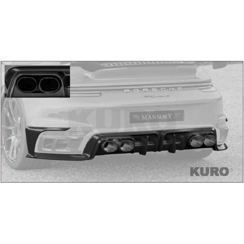MANSORY 911 2022 — Sportowy tylny dyfuzor z oval rury