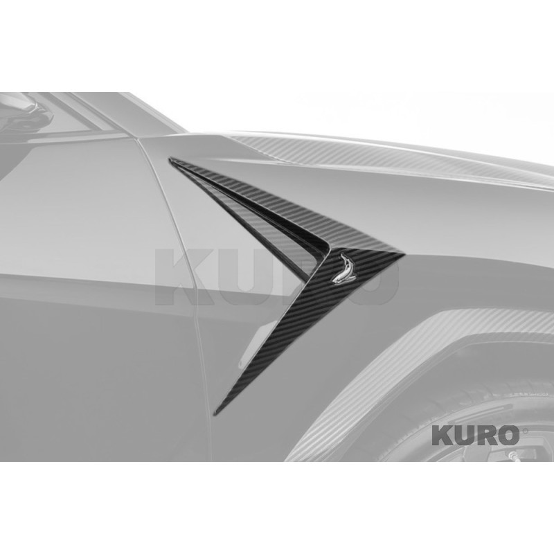 TopCar URUS SE Light Pack — Boczny splitter z logo, 2 szt., widoczny karbon