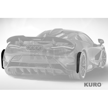 TopCar 765 LT Coupe Carbon Edition — Tylny zderzak boczny ailerons, 2 szt., Widoczny karbon, 4 w tym elements