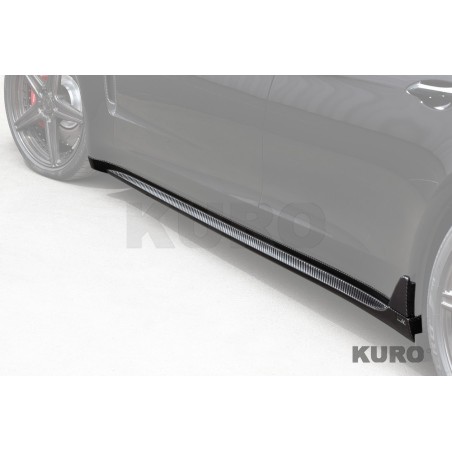 TopCar Panamera GT Edition (971) — Progi boczne + back linings, 4 szt., widoczny karbon