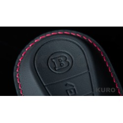 BRABUS Skóra key nakładka czarny-czerwony