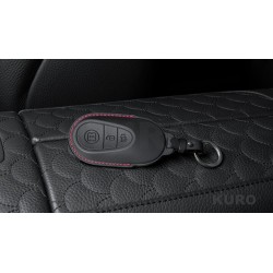 BRABUS Skóra key nakładka czarny-czerwony