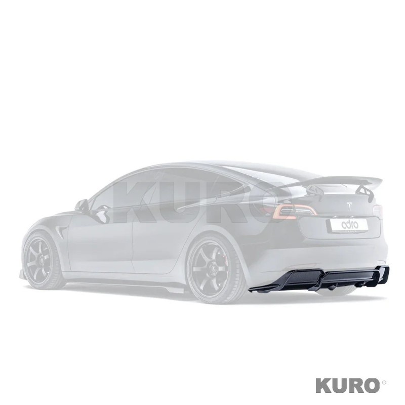Tesla Model 3 carbon dyfuzor tylny V2
