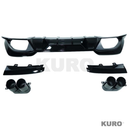 BMW 3 SERIES G20/G21 2018-2022 PRE-LCI gloss black dyfuzor i TIPS - V3