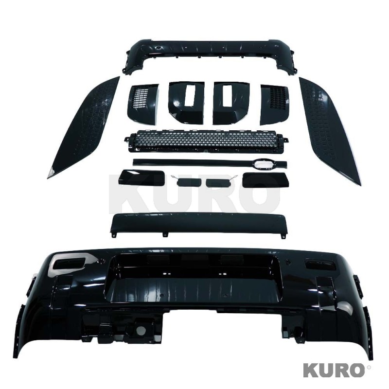 LAND ROVER DEFENDER L663 90/110/130 gloss black zderzak i listwa pakiet
