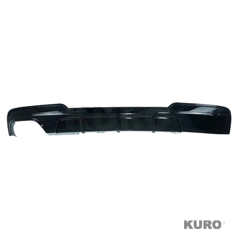 BMW F10/F18 5 SERIES PRE-LCI gloss black TWIN lewy dyfuzor - V2
