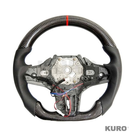 BMW GXX carbon/LEATHER FLAT BOTTOM kierownica z podgrzewanie