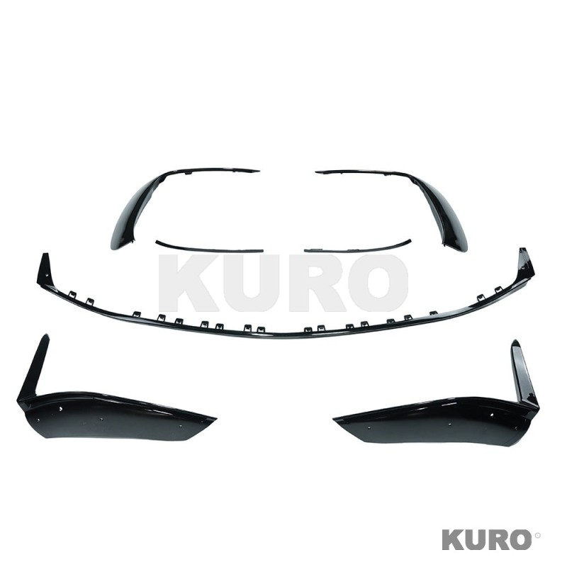 MERCEDES W206 2021+ C43 gloss black splitter przedni - V1
