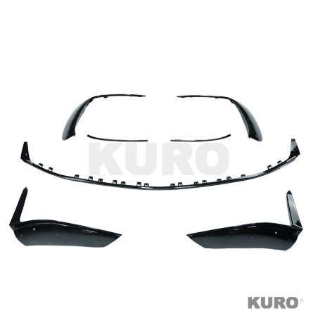 MERCEDES W206 2021+ C43 gloss black splitter przedni - V1