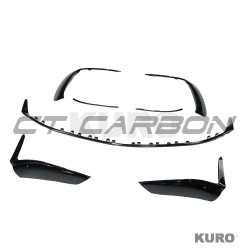MERCEDES W206 2021+ C43 gloss black splitter przedni - V1