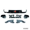 MERCEDES W205 C-CLASS sedan 2015-2021 gloss black dyfuzor & TIPS - V1