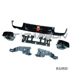 MERCEDES W205 C-CLASS sedan 2015-2021 gloss black dyfuzor & TIPS - V1