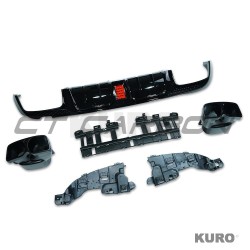 MERCEDES W205 C-CLASS sedan 2015-2021 gloss black dyfuzor & TIPS - V1