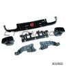 MERCEDES W205 C-CLASS sedan 2015-2021 gloss black dyfuzor & TIPS - V1