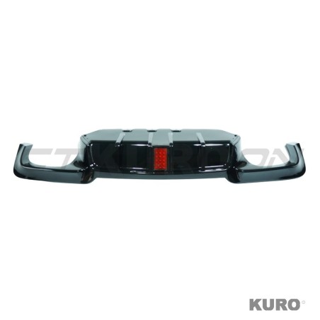 BMW 5 SERIES F10/F11 2011-2017 gloss black dyfuzor - QUAD TIP & LED