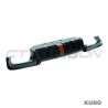 BMW 5 SERIES F10/F11 2011-2017 gloss black dyfuzor - QUAD TIP & LED