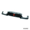 BMW 5 SERIES F10/F11 2011-2017 gloss black dyfuzor - QUAD TIP & LED