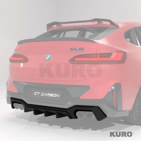 BMW F98 X4M/G02 X4 2022-2024 (LCI) carbon dyfuzor - CT DESIGN