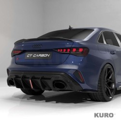AUDI RS3 8Y 2025+ po liftingu sedan carbon dyfuzor z LED LIGHT - V2 - CT DESIGN