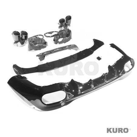MERCEDES W118 CLA & CLA35 gloss black QUAD TIP dyfuzor