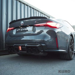 BMW M3/M4 G80/G81/G82/G83 carbon dyfuzor z LED - V3 - CT DESIGN