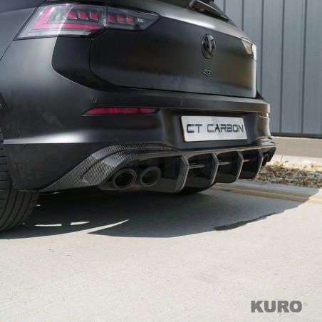 VW GOLF MK8/MK8.5 R/CS 2020+ carbon dyfuzor - CT DESIGN