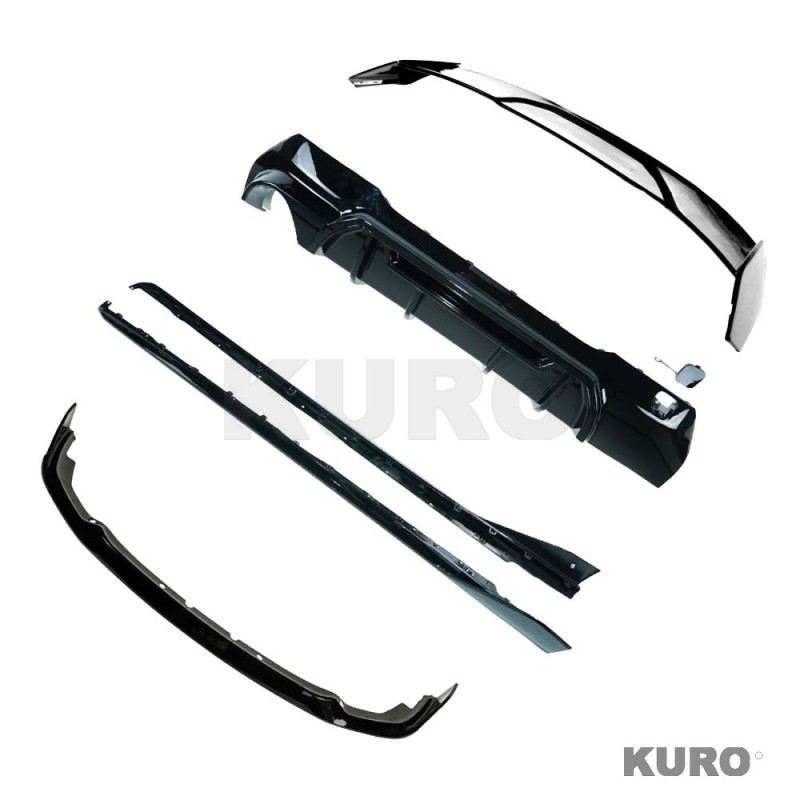 BMW F40 1 SERIES 2019-2024 (SINGLE EXHAUST) gloss black zestaw - V1