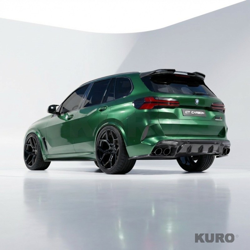BMW F95 X5M 2019+ carbon dyfuzor z CORNERS - CT DESIGN