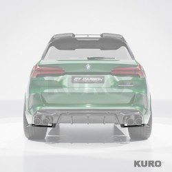 BMW F95 X5M 2019+ carbon dyfuzor z CORNERS - CT DESIGN