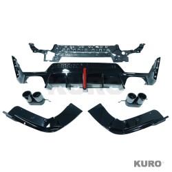 BMW 3 SERIES G20/G21 gloss black LCI dyfuzor (ROUND TIPS)