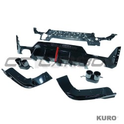 BMW 3 SERIES G20/G21 gloss black LCI dyfuzor (ROUND TIPS)