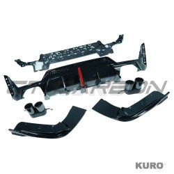 BMW 3 SERIES G20/G21 gloss black LCI dyfuzor (ROUND TIPS)