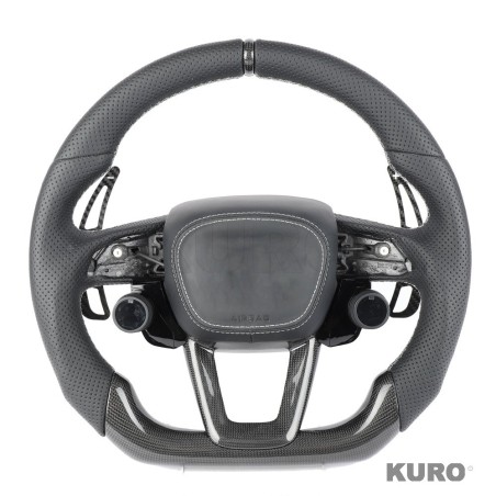 AUDI RSQ8 LEATHER / carbon z SWITCHES FLAT BOTTOM CUSTOM kierownica