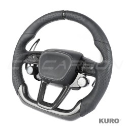 AUDI RSQ8 LEATHER / carbon z SWITCHES FLAT BOTTOM CUSTOM kierownica