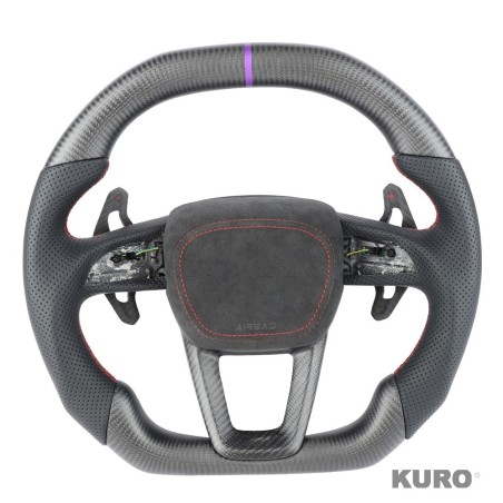 AUDI RSQ8 carbon / LEATHER FLAT TOP i BOTTOM CUSTOM kierownica