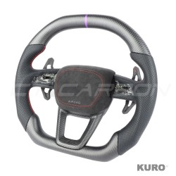 AUDI RSQ8 carbon / LEATHER FLAT TOP i BOTTOM CUSTOM kierownica