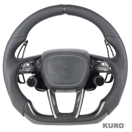 AUDI RSQ8 PERFORATED LEATHER / carbon FLAT BOTTOM CUSTOM kierownica