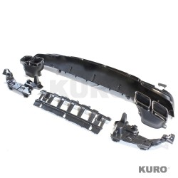 MERCEDES C-CLASS sedan/kombi W205 gloss black dyfuzor & BLACK TIPS