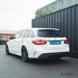MERCEDES C-CLASS sedan/kombi W205 gloss black dyfuzor & BLACK TIPS