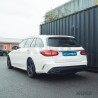 MERCEDES C-CLASS sedan/kombi W205 gloss black dyfuzor & BLACK TIPS